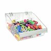 Azar Displays Small Deep Bin Tray Kit W/ Adjustable Dividers, up to 3 Compartments for Pegboard or Slatwall, 2PK 556132-S-DIV-2PK